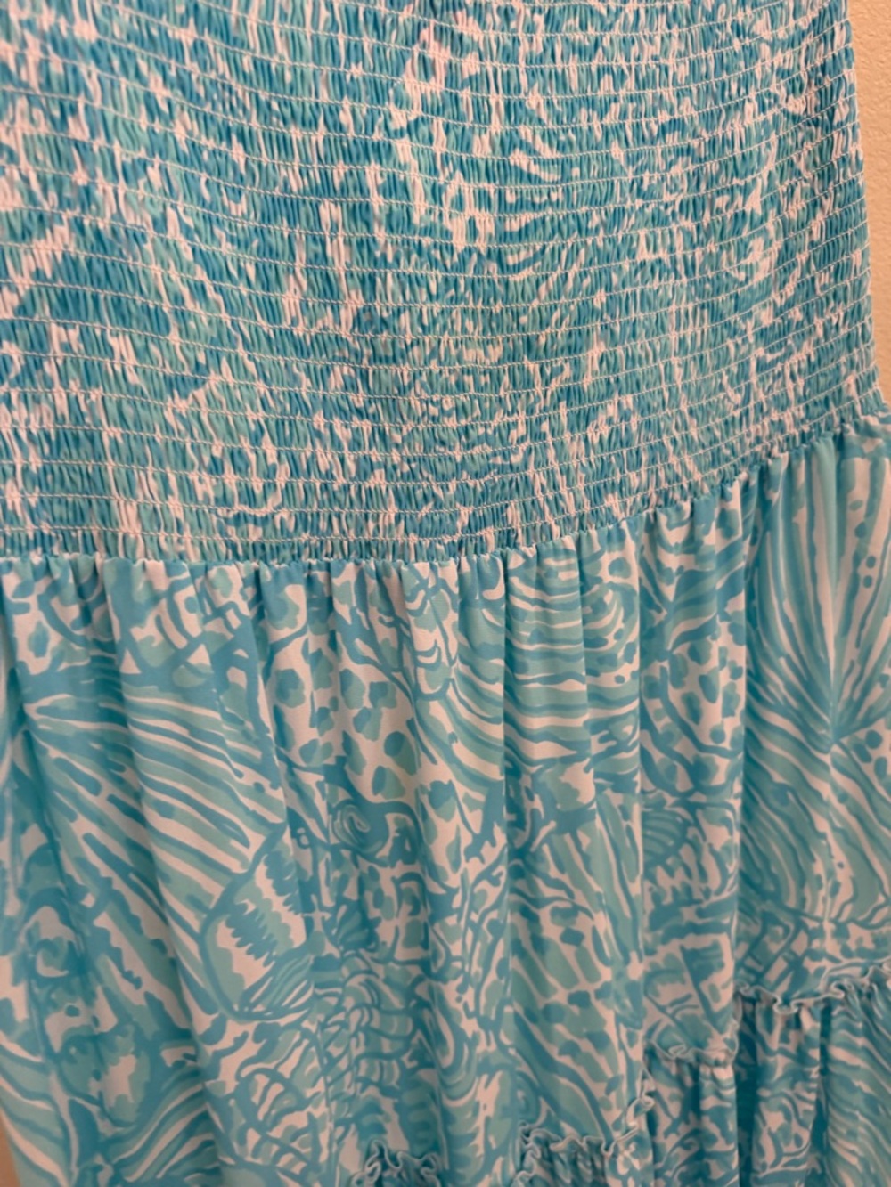 Lilly Pulitzer Hanalei Aqua Tiered Maxi Skirt - Picture 3 of 7